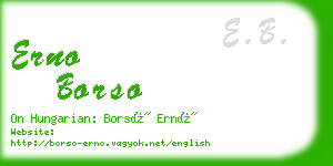 erno borso business card